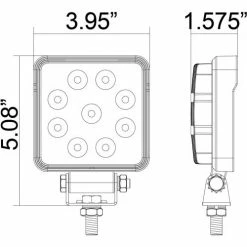 Buyers Products 4 Inch Round LED Clear Flood Light - 1492134 -Cheap Vehicle Lighting Store 1492134 D