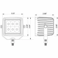 Buyers Products 3 Inch Wide Square LED Flood Light - 1492137 -Cheap Vehicle Lighting Store 1492137 D