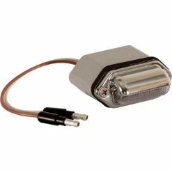 Buyers Products Buyers 2" License/Utility Light Kit With 2 LED, Chrome, .180 Male Bullets - 5622134 - Pkg Qty 10