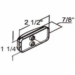 Buyers Products Buyers 2.5" Amber Surface Mount Marker Light With 3 LED - 5622204 - Pkg Qty 10 -Cheap Vehicle Lighting Store 5622204DRAWING