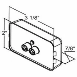 Buyers Products Buyers 3.125" Red Rectangular LED Marker/Clearance Light with Reflex - 5623113 - Pkg Qty 10 -Cheap Vehicle Lighting Store 5623113 D