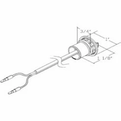 Buyers Products Buyers .75" Round Marker Clearance Lights - 1 LED Red With Male Bullets - 5623413 - Pkg Qty 10 -Cheap Vehicle Lighting Store 5623413 D