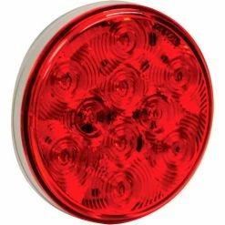 Buyers Products Buyers 4" Red round Stop/Turn/Tail Light With 10 LED With AMP-Style Connection - 5624151 - Pkg Qty 10