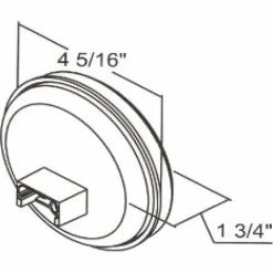 Buyers Products Buyers 4" Clear round Backup Light With 7 LED - 5624356 - Pkg Qty 10 -Cheap Vehicle Lighting Store 5624356DRAWING