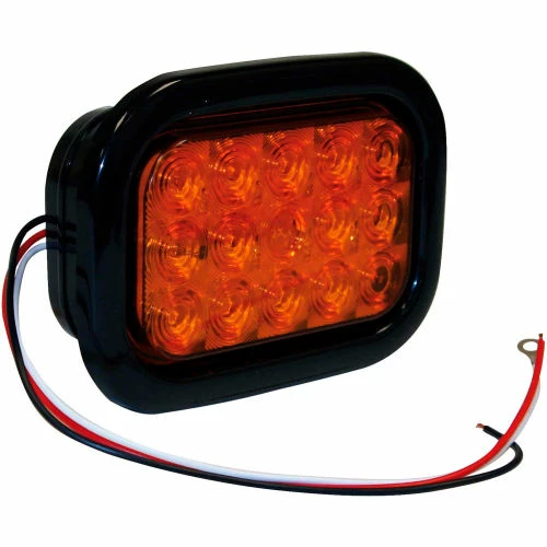 Buyers Products Buyers 5.33" Amber Rectangular Turn Signal Light Kit With 15 LED - 5625215 4 Buyers Products Buyers 5.33" Amber Rectangular Turn Signal Light Kit With 15 LED - 5625215 - Image 2