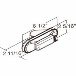 Buyers Products Buyers 6" Amber Oval Mid-Turn Signal-Side Marker Light With 9 LED - 5626208 - Pkg Qty 10 -Cheap Vehicle Lighting Store 5626208DRAWING