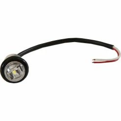 Buyers Products Buyers .75" Round Marker Clearance Lights - 1 LED Clear With Stripped Leads - 5627532 - Pkg Qty 10