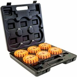 Buyers Products Buyers 4" Round Rechargeable Strobe/Flare Kit - With 6 Flares And Charging Case - 8891018