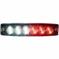 Buyers Products Buyers 5.14" Clear/Red Surface Mount Ultra-Thin LED Strobe Light - 8892207