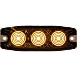 Buyers Products Buyers 3.4" Amber Rectangular Surface Mount Ultra-Thin Strobe Light With 3 LED - 8892230