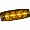 Buyers Products Buyers 4.4" Amber Surface Mount Ultra-Thin Strobe Light With 4 LED - 8892240 -Cheap Vehicle Lighting Store 8892240