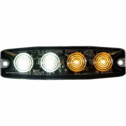 Buyers Products Buyers 4.4" Amber/Clear Surface Mount Ultra-Thin Strobe Light - 4 LED - 8892242 -Cheap Vehicle Lighting Store 8892242FRONT