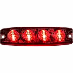 Buyers Products Buyers 4.4" Red Surface Mount Ultra-Thin Strobe Light With 4 LED - 8892243 -Cheap Vehicle Lighting Store 8892243FRONT