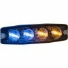 Buyers Products Buyers 4.4" Amber/Blue Surface Mount Ultra-Thin Strobe Light - 4 LED - 8892248