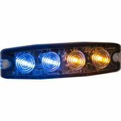Buyers Products Buyers 4.4" Amber/Blue Surface Mount Ultra-Thin Strobe Light - 4 LED - 8892248