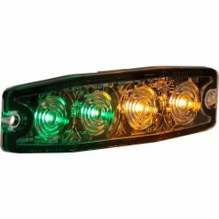 Buyers Products Buyers 4.4" Amber/Green Surface Mount Ultra-Thin Strobe Light - 4 LED - 8892250