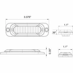 Buyers Products Buyers 3.375" Amber Thin Mount Horizontal Strobe Lights With 3 LED - 8892300 -Cheap Vehicle Lighting Store 8892300 D