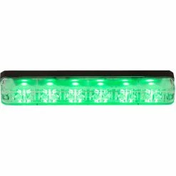 Buyers Products Buyers 5.19" Green Low Profile Strobe for Narrow Grill Spacing With 6 LED - 8892809
