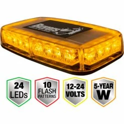 Buyers Products Buyers LED Rectangular Amber Mini Lightbar 12VDC - Magnetic 24 LEDs - 8891040 -Cheap Vehicle Lighting Store AMZ GalleryImg 8891040 1500x1000 Callouts