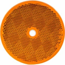 Buyers Products Buyers 3.1875" Amber Round DOT Bolt-On Reflectors - 5623317 - Pkg Qty 10