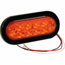 Buyers Products 6-1/2" Oval 10 Led Amber Turn & Park Light W/ Grommet & Plug - Min Qty 3