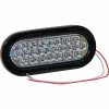 Buyers Products 6-1/2" Oval 24 LED Clear Backup Light w/ Grommet & Plug - 5626324