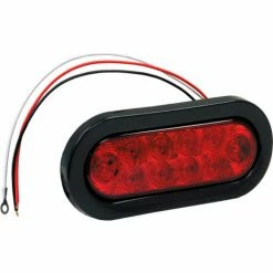 Buyers Products 6-1/2" Oval 10 Led Red Stop-Turn Tail Light W/ Grommet & Plug - Min Qty 3