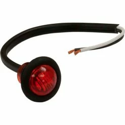Buyers Products Buyers .75" Round Marker Clearance Lights - 3 LED Red With Stripped Leads - 5627517
