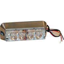 Buyers Products 4-7/8" Rectangular 4 LED Clear Strobe Light - 8891006