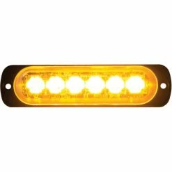 Buyers Products Buyers LED Rectangular Amber Low Profile Strobe Light 12V - 6 LEDs - 8891900
