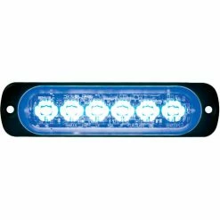 Buyers Products Buyers LED Rectangular Blue Low Profile Strobe Light 12V - 6 LEDs - 8891904