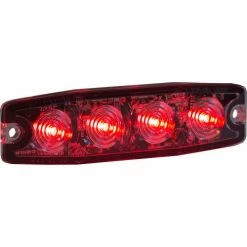 Buyers Products Buyers 4.4" Red Surface Mount Ultra-Thin Strobe Light With 4 LED - 8892243 -Cheap Vehicle Lighting Store BUE 8892243