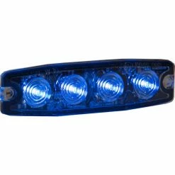 Buyers Products Buyers 4.4" Blue Surface Mount Ultra-Thin Strobe Light With 4 LED - 8892244 -Cheap Vehicle Lighting Store BUE 8892244