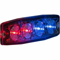 Buyers Products Buyers 4.4" Red/Blue Surface Mount Ultra-Thin Strobe Light With 4 LED - 8892245 -Cheap Vehicle Lighting Store BUE 8892245