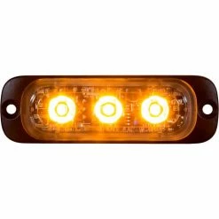 Buyers Products Buyers 3.375" Amber Thin Mount Horizontal Strobe Lights With 3 LED - 8892300 -Cheap Vehicle Lighting Store BUE 8892300
