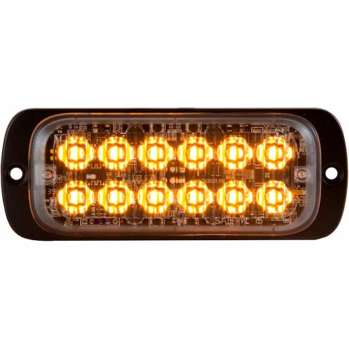 Buyers Products Buyers 4.5" Amber Thin Mount Rectangular Strobe Light With 12 LED - 8892600 6 Buyers Products Buyers 4.5" Amber Thin Mount Rectangular Strobe Light With 12 LED - 8892600 - Image 4