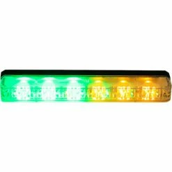 Buyers Products Buyers 5.19" Amber/Green Low Profile Strobe for Narrow Grill Spacing With 6 LED - 8892810 -Cheap Vehicle Lighting Store BUE 8892810
