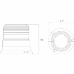 Buyers Products Buyers Amber 32 LED Beacon 5-1/8" Diameter X 3-3/4" Tall - SL502A -Cheap Vehicle Lighting Store SL502A