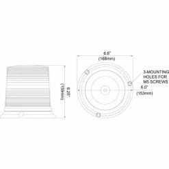 Buyers Products Buyers Amber 3 LED Beacon Light With Tall Lens 6.75" Diameter x 6.75" Tall - SL630A 8 Buyers Products Buyers Amber 3 LED Beacon Light With Tall Lens 6.75" Diameter x 6.75" Tall - SL630A -Cheap Vehicle Lighting Store SL630A D