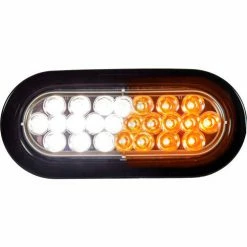 Buyers Products Buyers 6" Amber/Clear Oval Recessed Strobe Warning Light With 24 LED - SL66AC