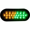 Buyers Products Buyers 6" Amber/Green Oval Recessed Strobe Warning Light With 24 LED - SL66AG -Cheap Vehicle Lighting Store SL66AG