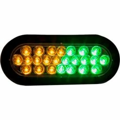 Buyers Products Buyers 6" Amber/Green Oval Recessed Strobe Warning Light With 24 LED - SL66AG