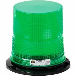 Wolo Manufacturing Wolo® LED Permanent Mount Or 1" Npt Pipe Mount Warning Light, Green Lens - 3097Ppm-G