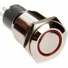 Race Sport Lighting Race Sport 16mm Flush Mount LED Momentary Switch, Red -Cheap Vehicle Lighting Store XXW RS 16MM LEDR