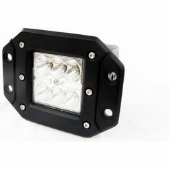 Race Sport Lighting Race Sport Flush Mountable 18W 6-LED High-Powered 3x3 LED Spot Light w/ White LED, Black Shell