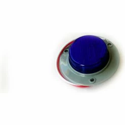 Race Sport Lighting Race Sport Truck and Trailer LED, 2" Round Blue with 3 Hole Mount