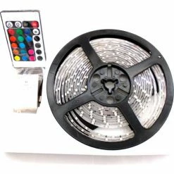 Race Sport Lighting Race Sport 3'/1M 20-Color RGB Multi-Color 5050 LED Tape Strip Reel Lighting w/ Remote