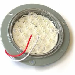 Race Sport Lighting Race Sport Truck and Trailer LED, 4" Round White with 3 Hole Mount