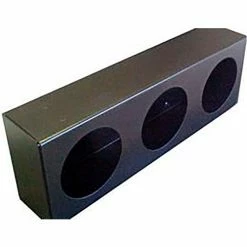 Race Sport Lighting Race Sport 4" Triple Round Powder Coated Steel Light Box w/ Knockouts