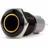 Race Sport Lighting Race Sport 19mm Black 2-Position On/Off Switch, Yellow, Black Flush Mount, 12V -Cheap Vehicle Lighting Store XXW RS B19MM LEDY